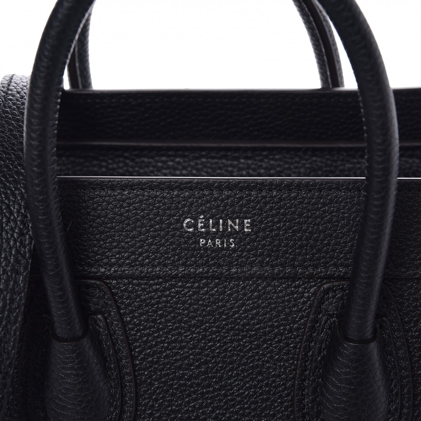 Drummed Calfskin Nano Luggage Black