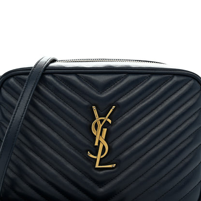 Saint Laurent Calfskin Matelasse Monogram Lou Camera Bag Navy 8 of 12
