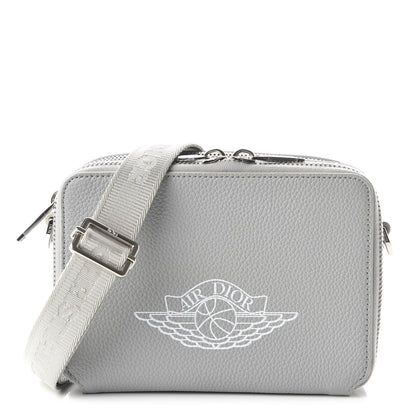 Christian Dior X AIR JORDAN Grained Calfskin Crossbody Grey 1 of 11