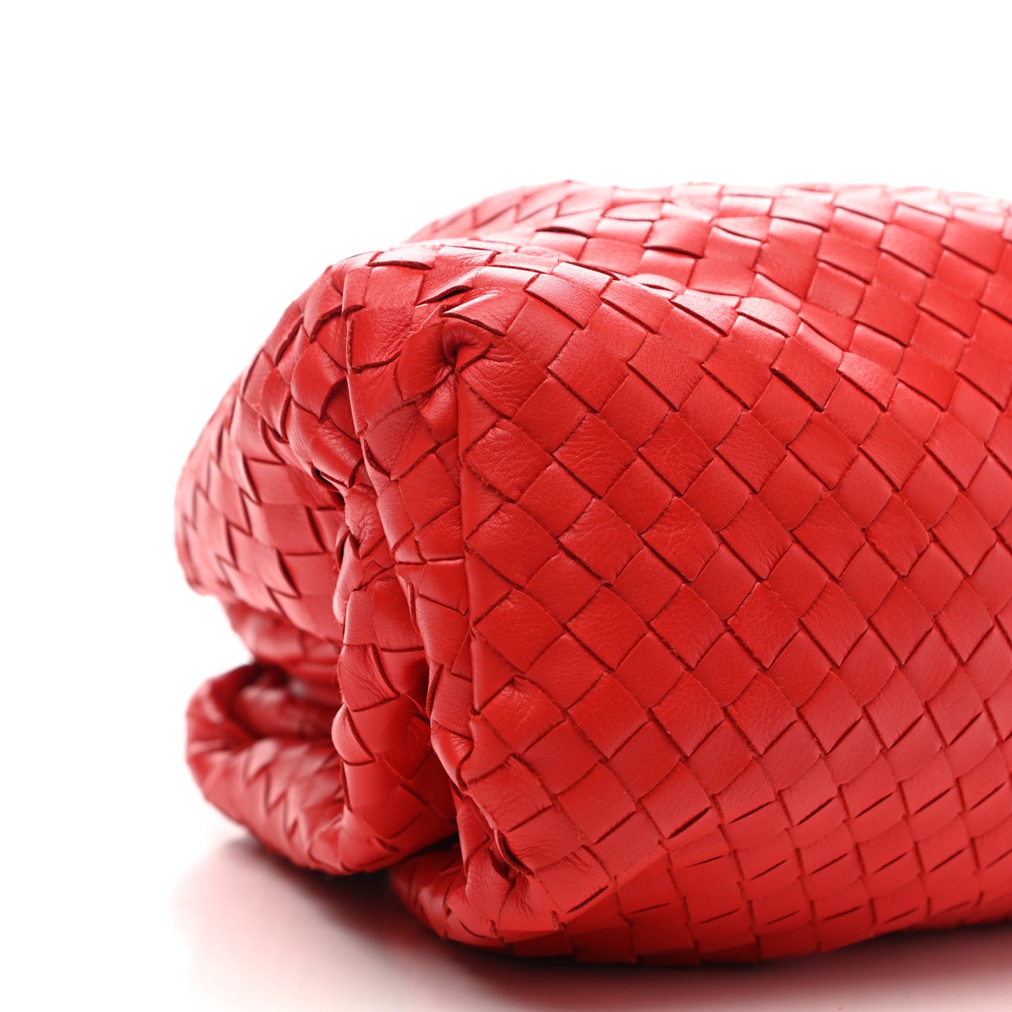 Nappa Maxi Intrecciato The Pouch Oversized Clutch Bright Red