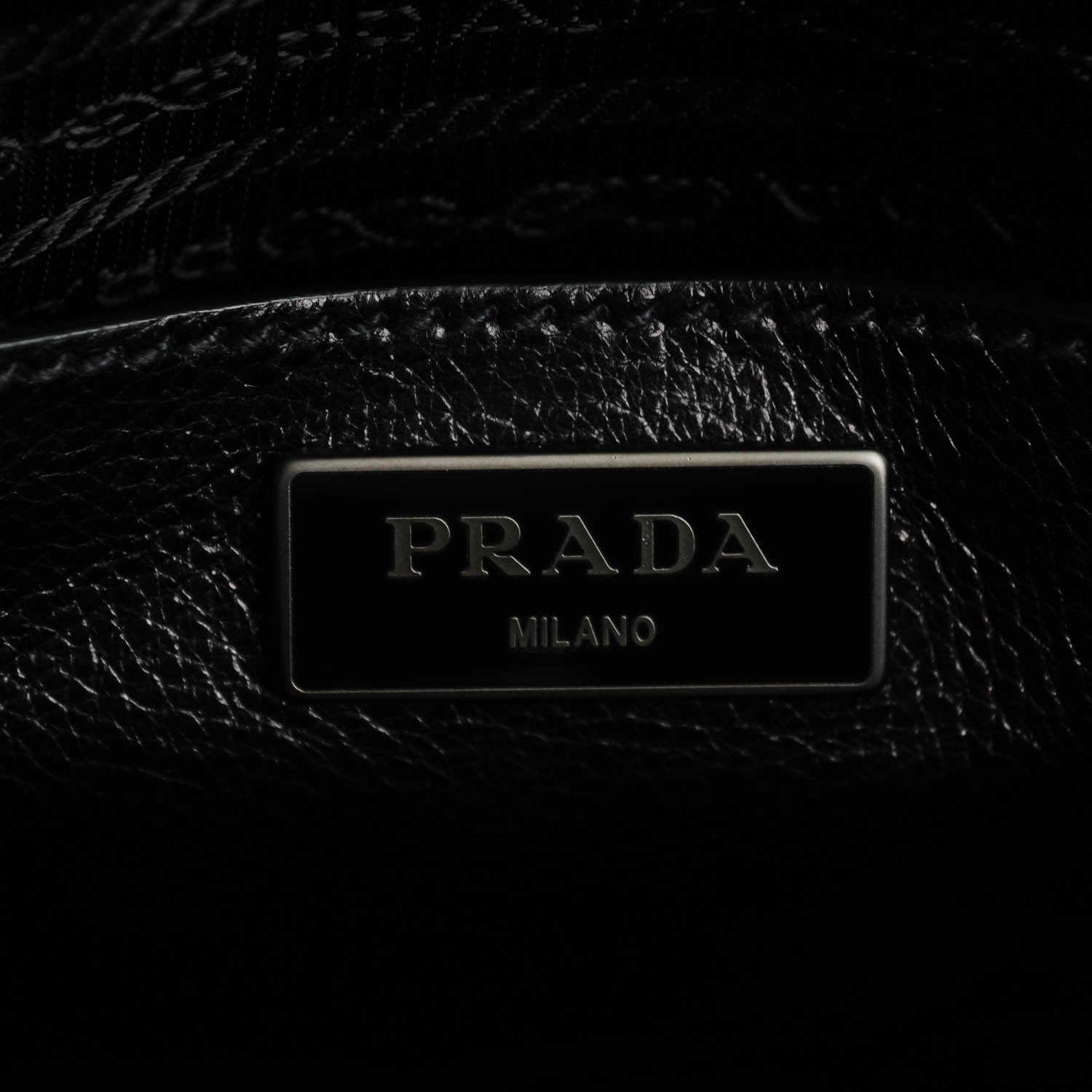 Prada Glace Calf Bi-Color Twin Pocket Tote Pomice Black 6 of 9