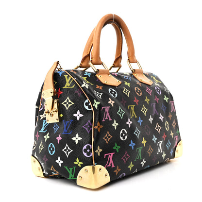 Louis Vuitton Monogram Multicolor Speedy 30 Black 3 of 10