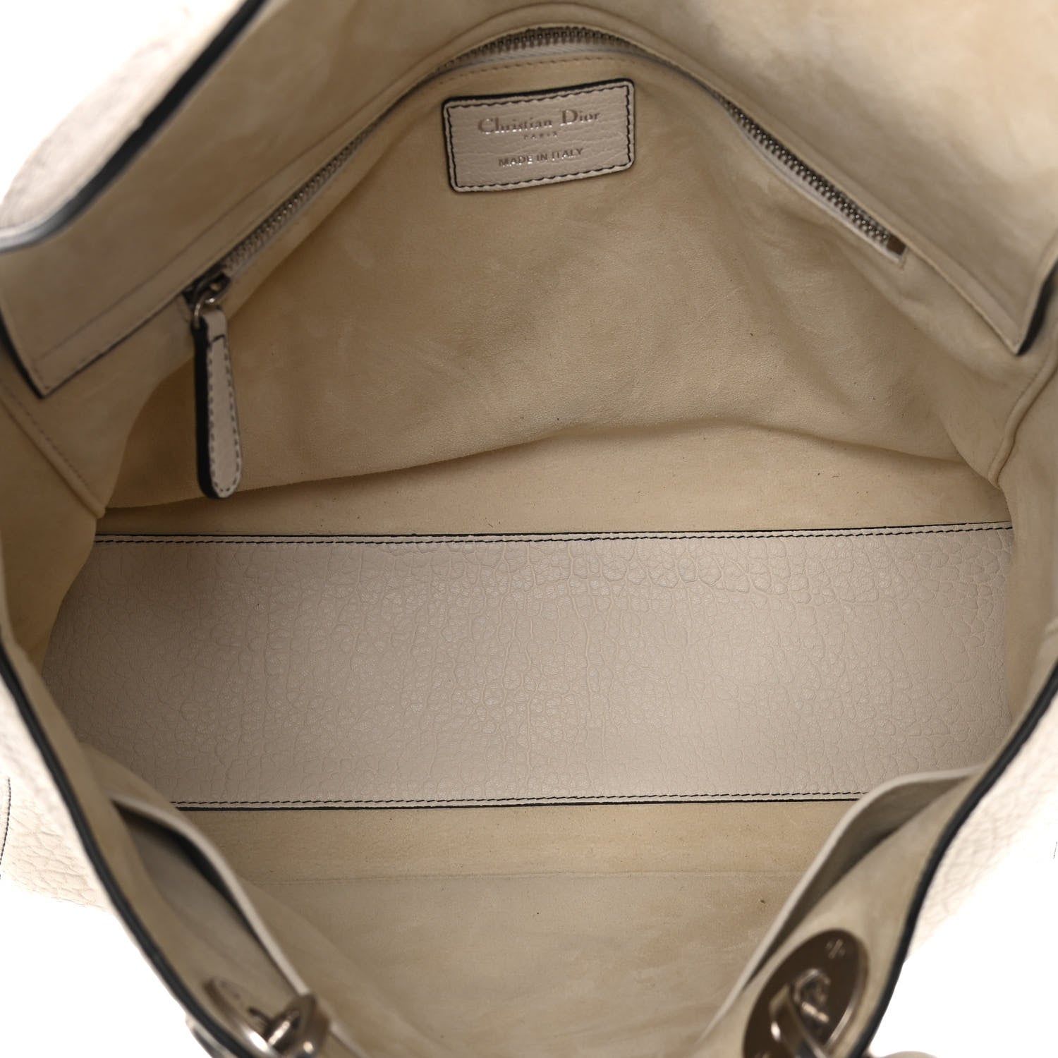 Christian Dior Grained Lambskin Large Lady Dior Off White 5 of 14