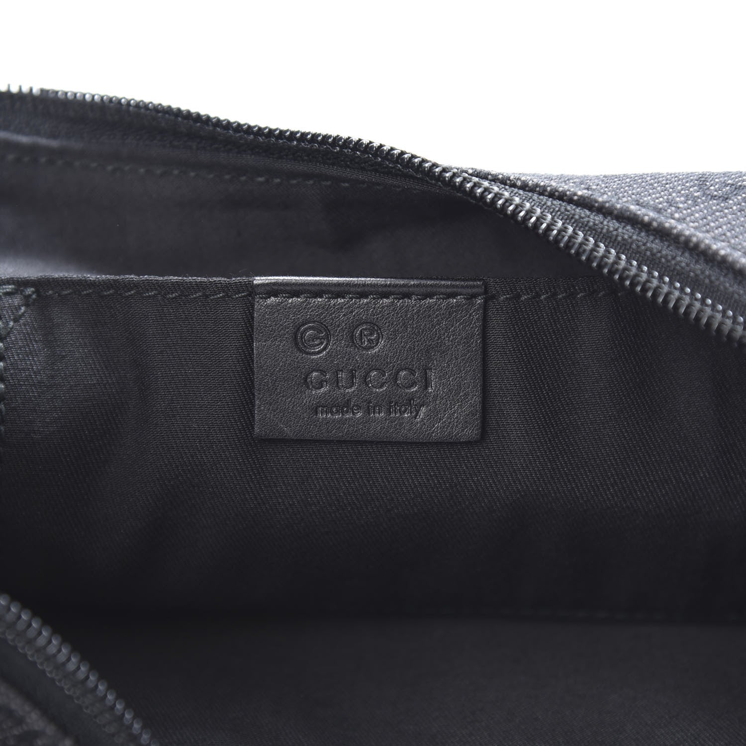 Gucci Denim Monogram Half Moon Hobo Black 5 of 9