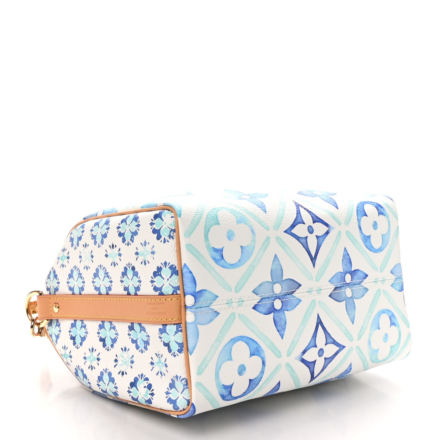 Louis Vuitton Monogram Tiles By The Pool Speedy Bandouliere 25 Lagoon Blue 4 of 10