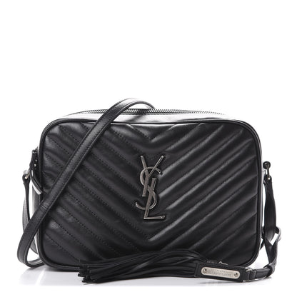 Saint Laurent Calfskin Matelasse Monogram Lou Camera Bag Black 1 of 9