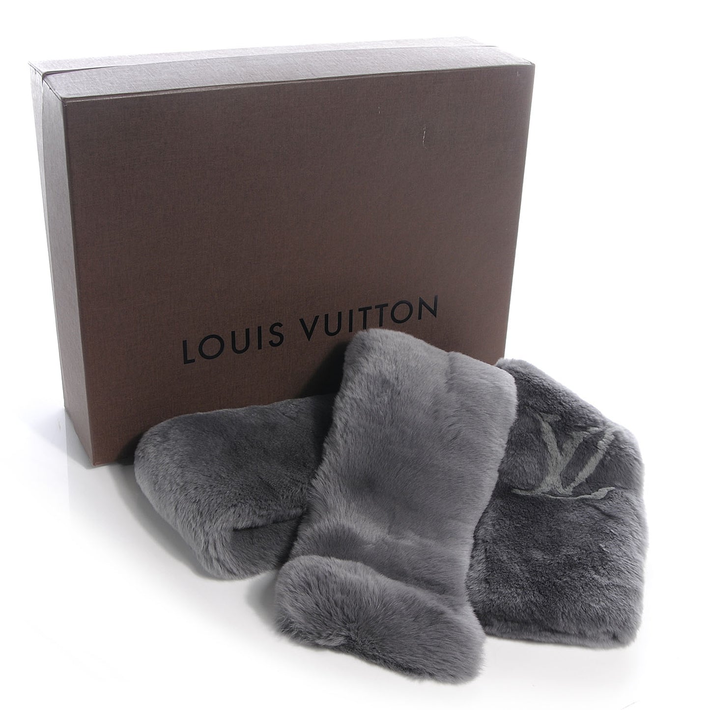 Rabbit Fur Echarpe Rex Stole Gray