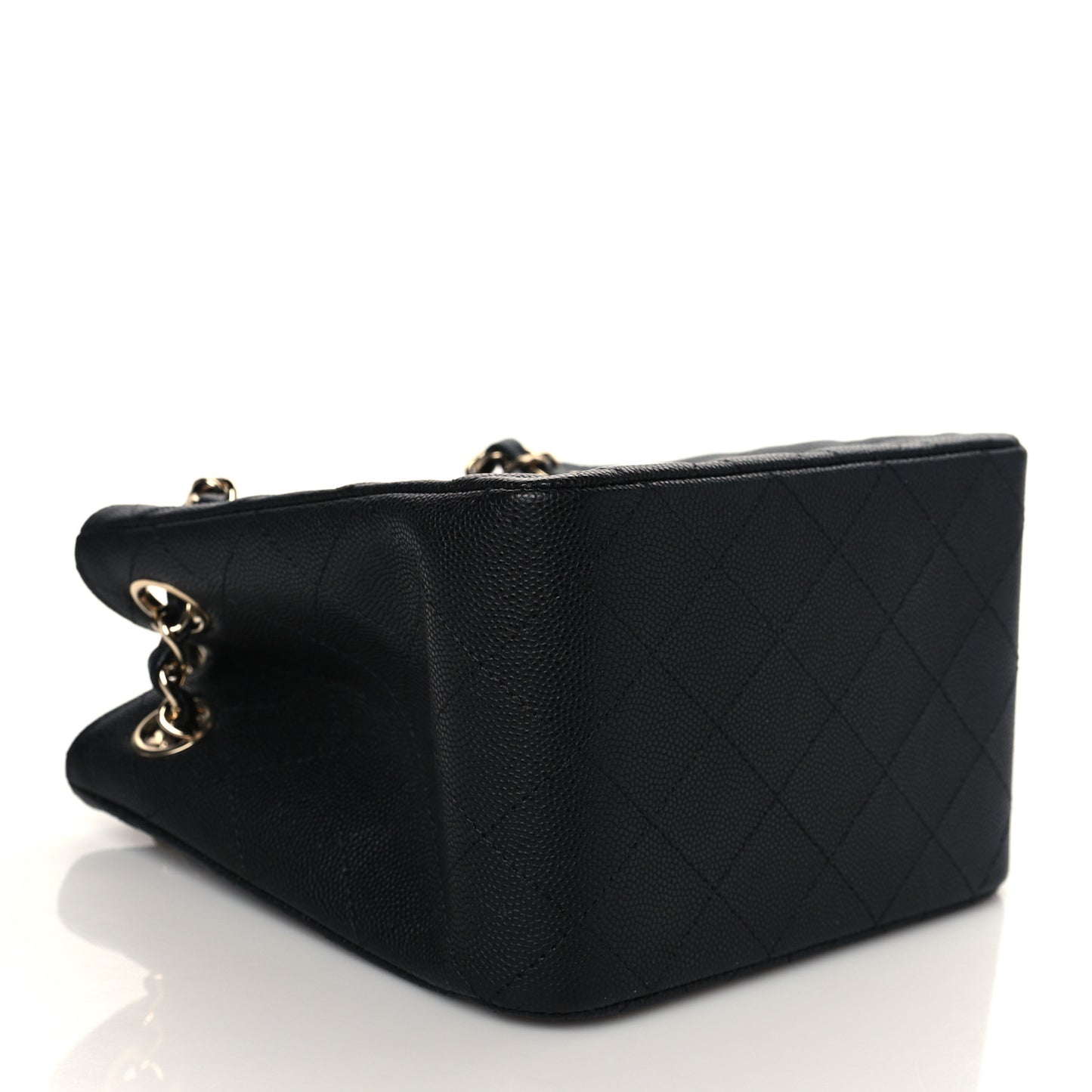 Caviar Quilted Mini Bucket Bag Black