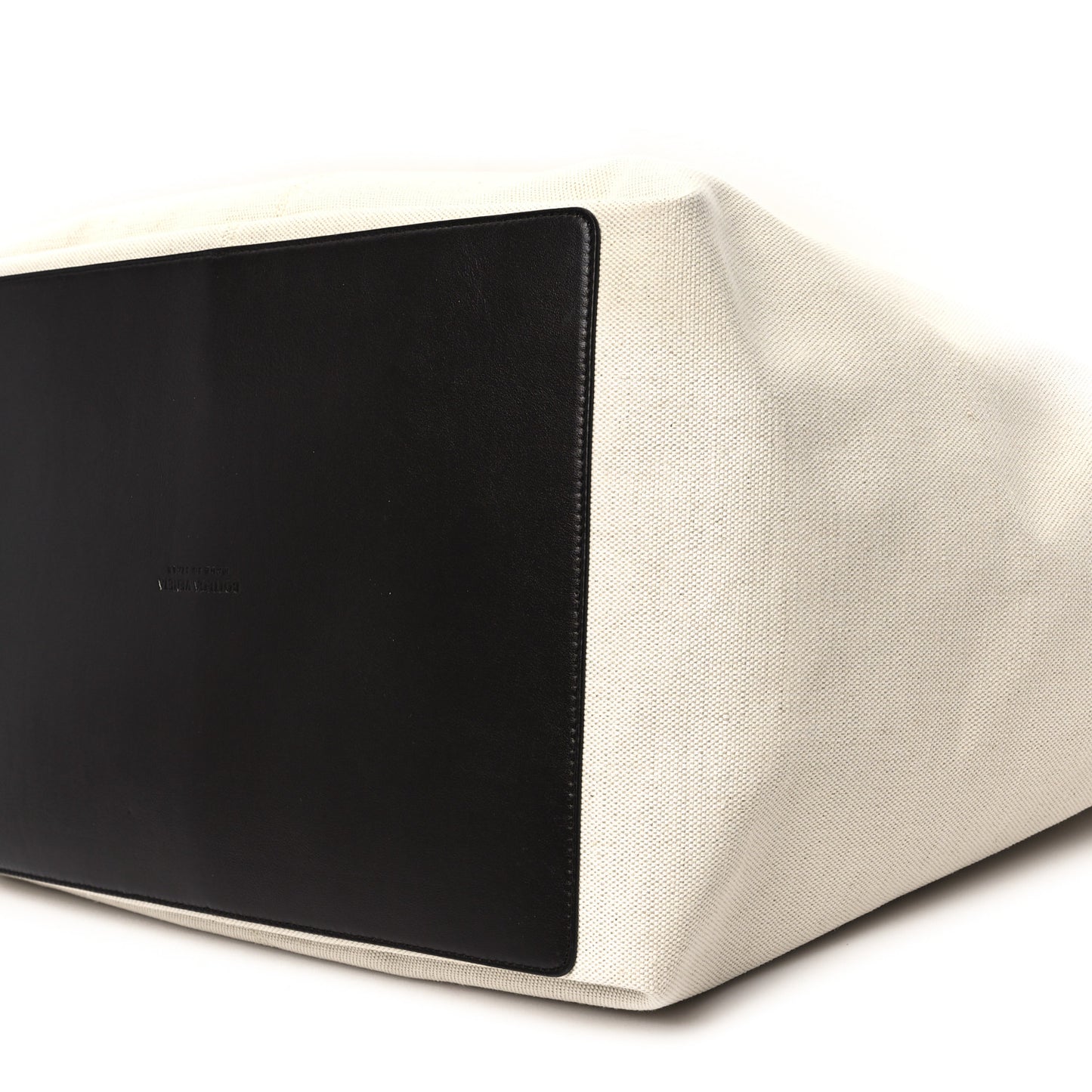 Canvas Nappa Intrecciato Flip Flap Tote Natural Fondant