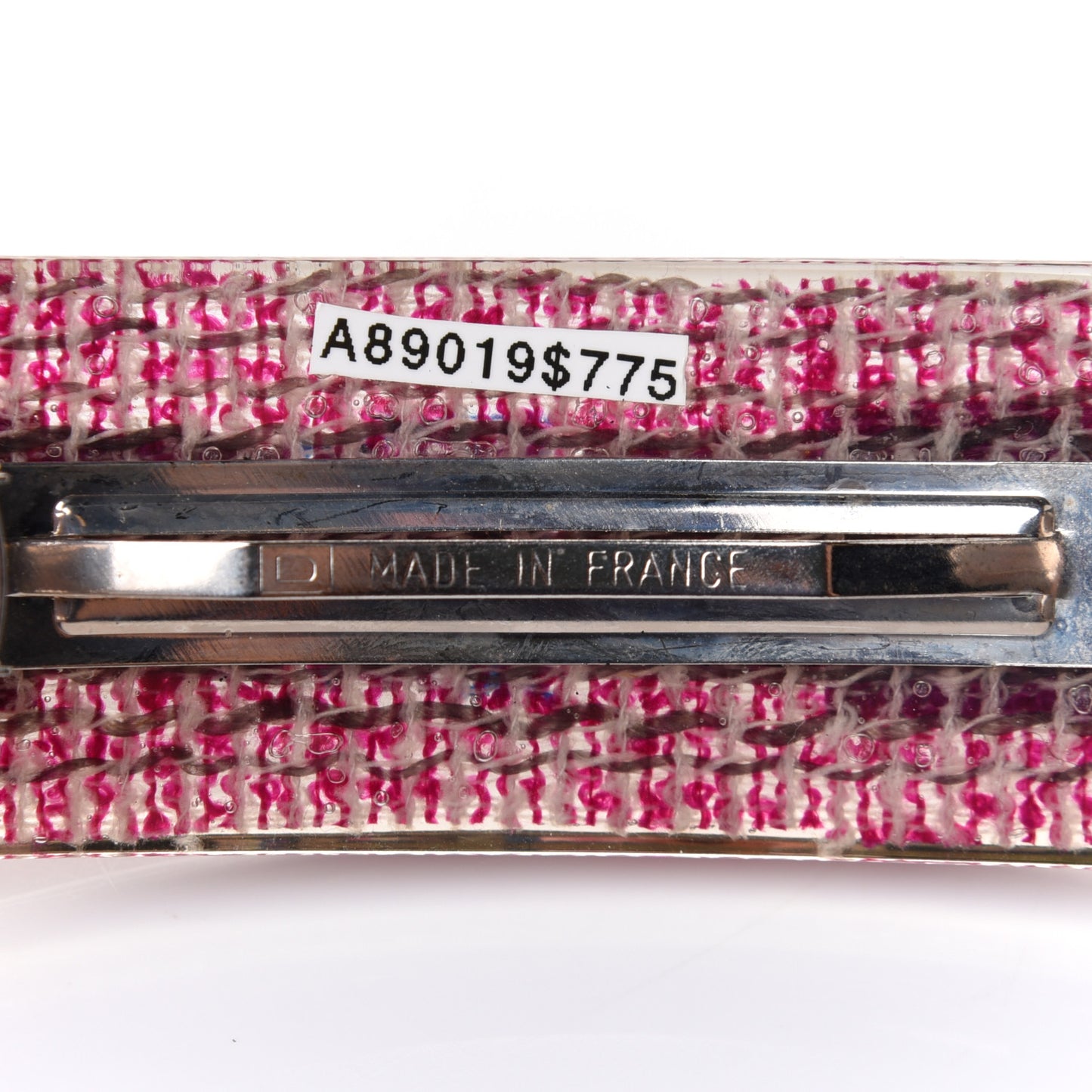 Resin Logo Barette Fuchsia