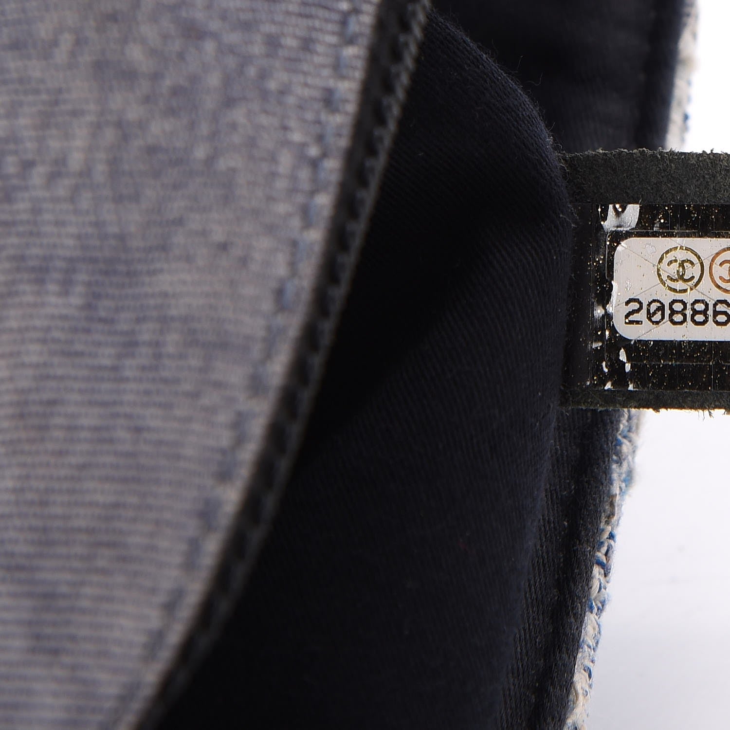 Chanel Denim Tweed Patchwork Medium Single Flap Blue 7 of 8