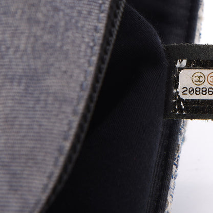 Chanel Denim Tweed Patchwork Medium Single Flap Blue 7 of 8