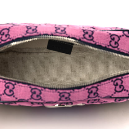 Gucci Monogram Multicolor Matelasse Diagonal Floral Embroidered Small GG Marmont Chain Shoulder Bag Pink Blue Ivory Green Lilac 4 of 6