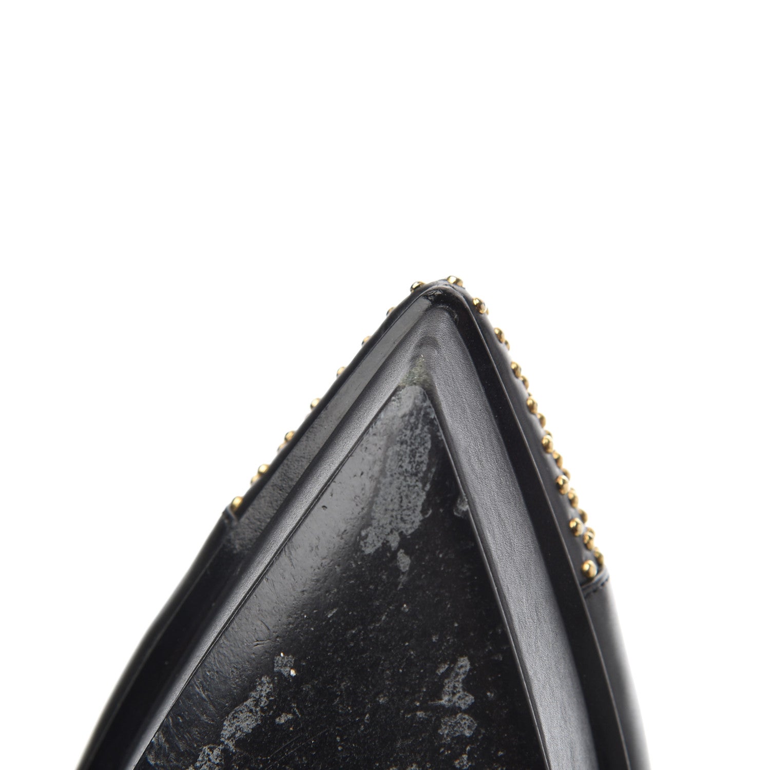 Saint Laurent Calfskin Studded Cap Toe Janis 105 Platform Pumps 38 Black 15 of 25