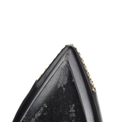 Saint Laurent Calfskin Studded Cap Toe Janis 105 Platform Pumps 38 Black 15 of 25