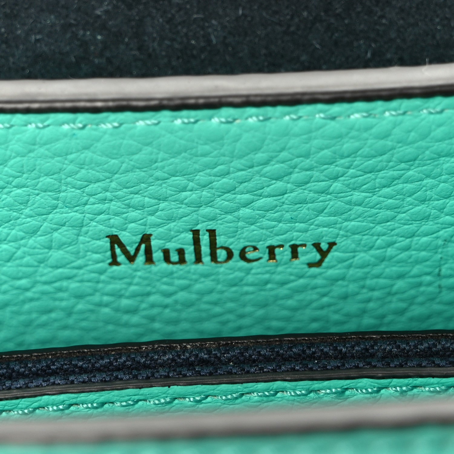 Mulberry Small Classic Grain Calfskin Mini Seaton Aqua Green 6 of 9