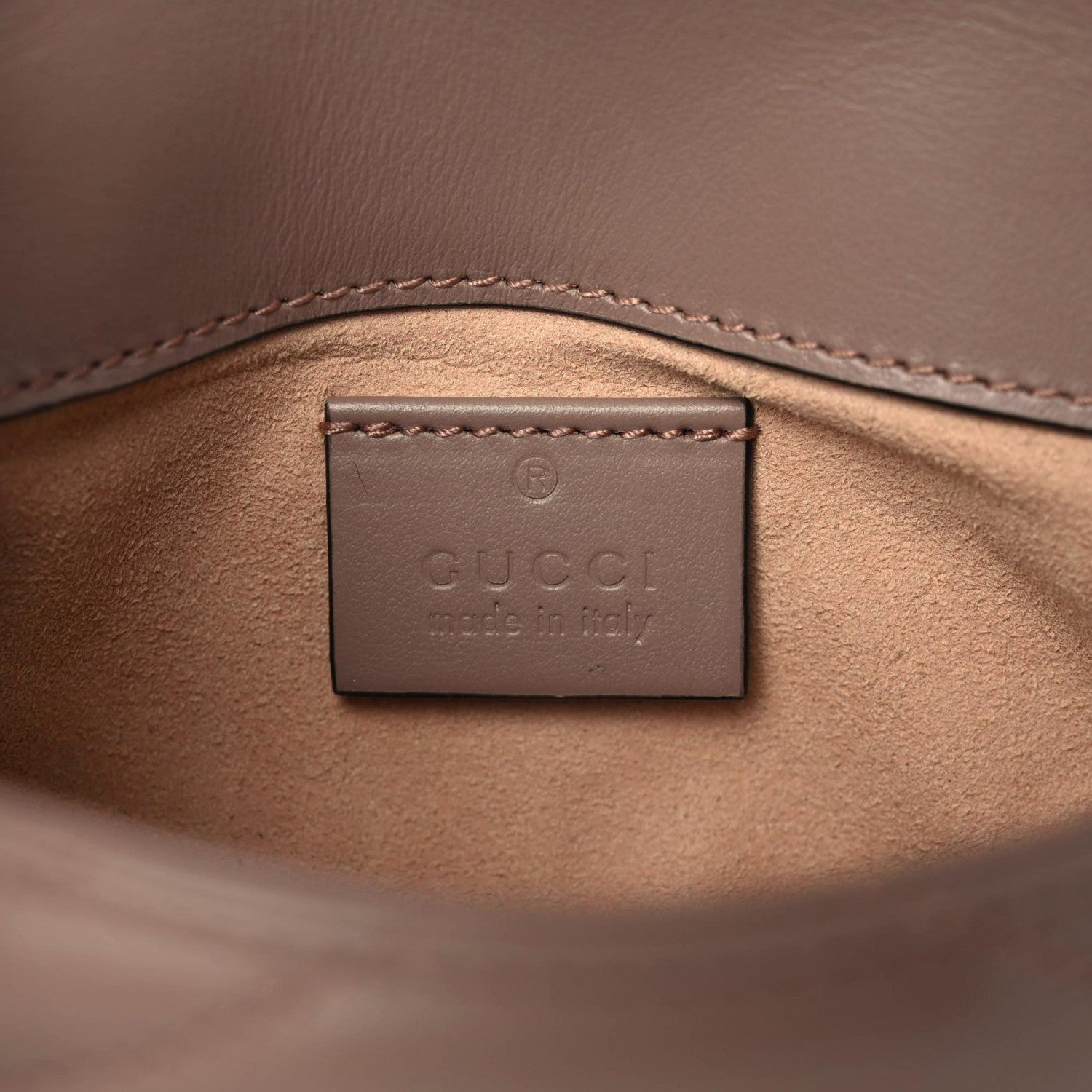 Gucci Calfskin Matelasse Super Mini GG Marmont Shoulder Bag Porcelain Rose 6 of 9