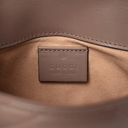 Gucci Calfskin Matelasse Super Mini GG Marmont Shoulder Bag Porcelain Rose 6 of 9