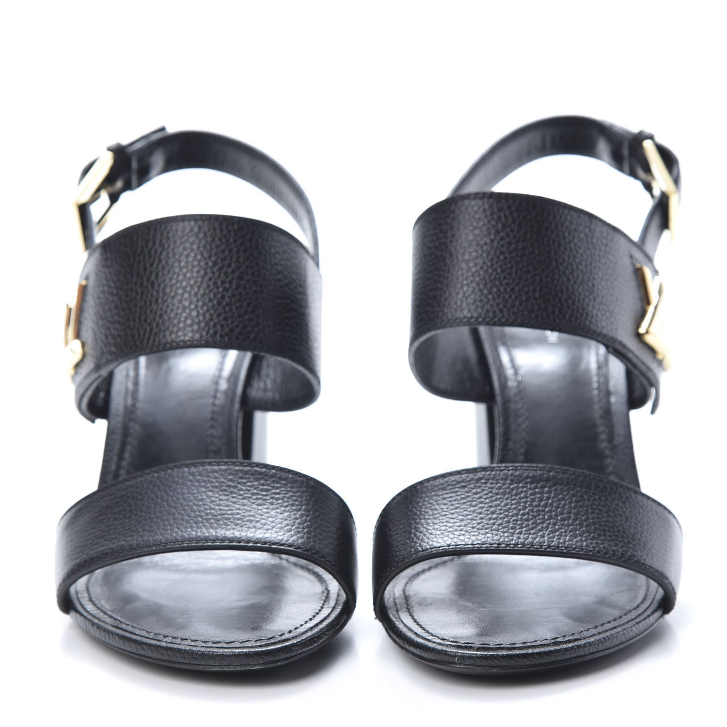 Louis Vuitton Grained Calfskin Horizon Sandals 40 Black 2 of 11