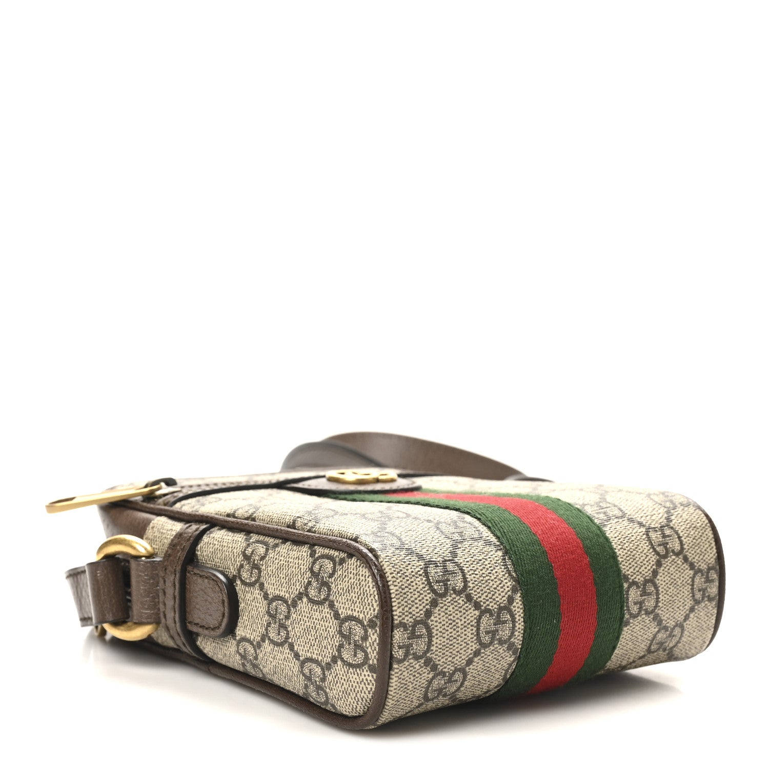 Gucci GG Supreme Monogram Web Mini Ophidia Messenger Brown 9 of 10