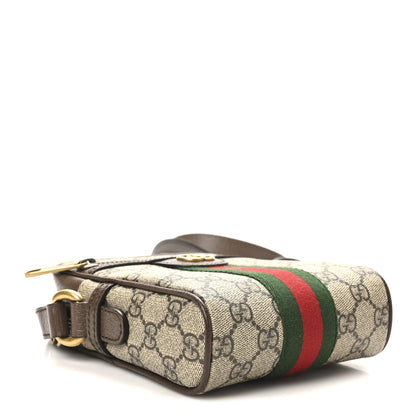 Gucci GG Supreme Monogram Web Mini Ophidia Messenger Brown 9 of 10