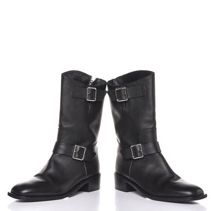 Chanel Calfskin Asymmetrical Mid Calf Boots 36.5 Black 6 of 10