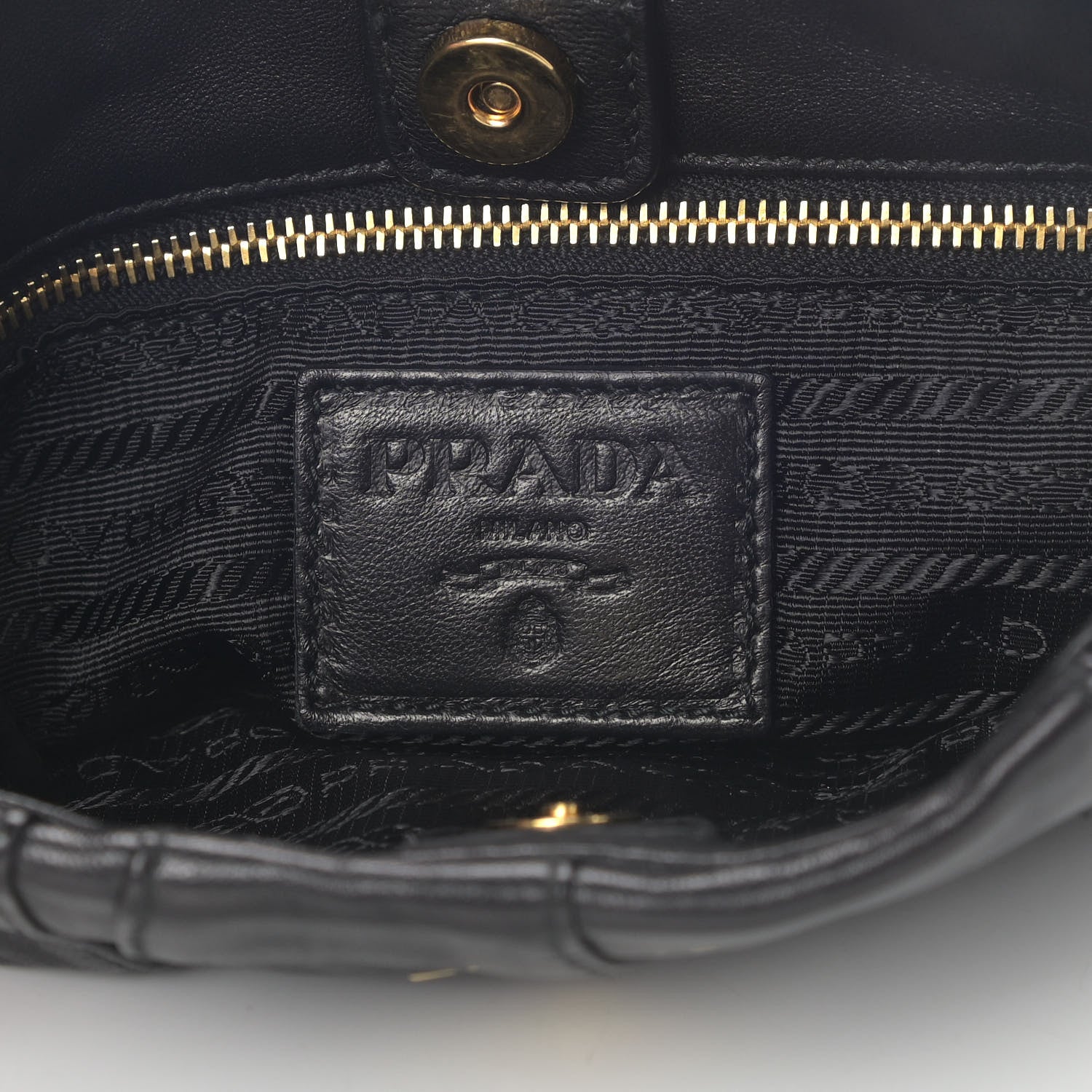Prada Nappa Stripes Crossbody Bag Black 6 of 9