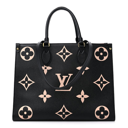 Louis Vuitton Empreinte Monogram Giant Onthego MM Black Beige 1 of 9