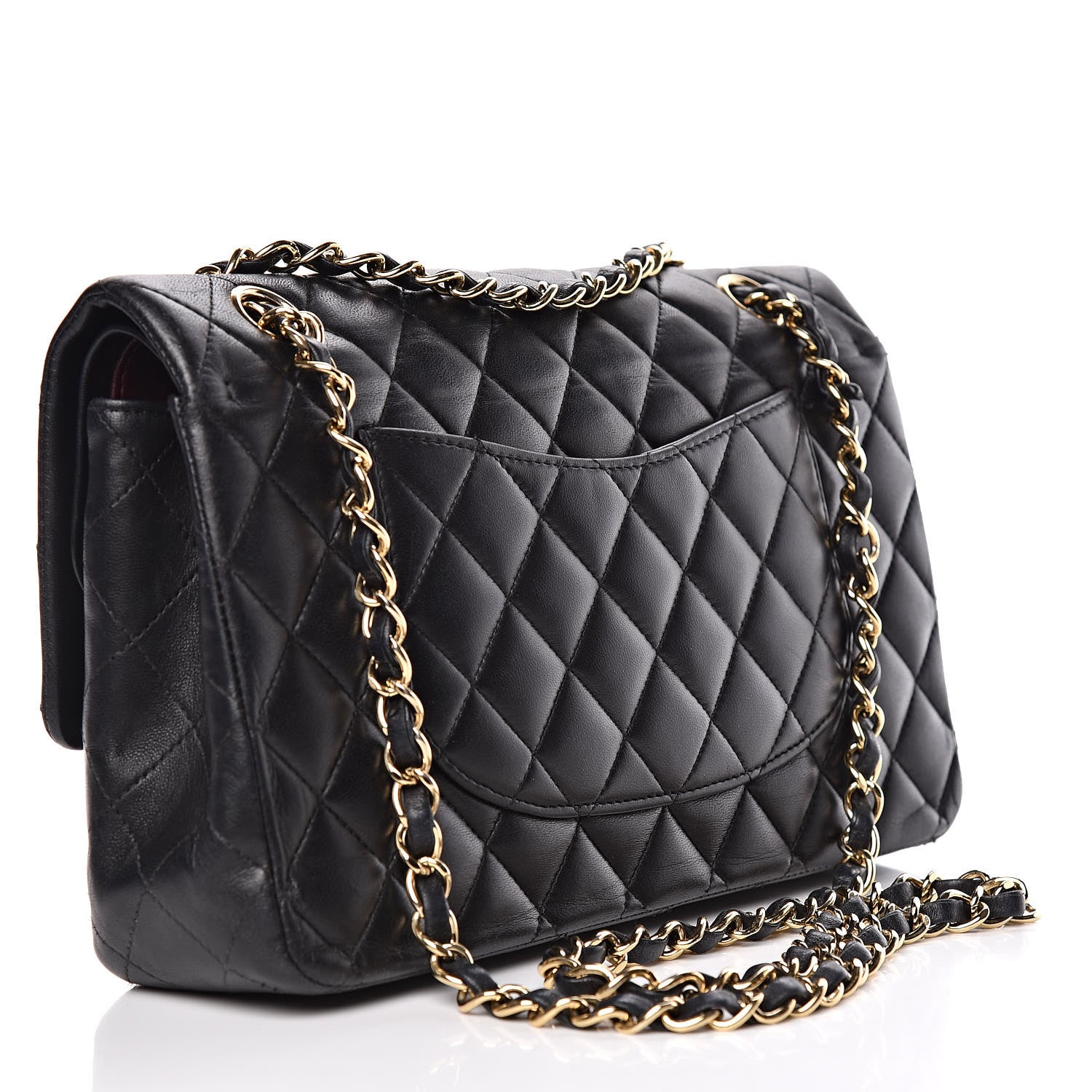 Chanel Lambskin Quilted Medium Double Flap Black 3 of 11
