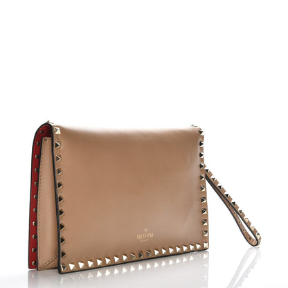 Valentino Garavani Nappa Rockstud Wristlet Clutch Alpaca 3 of 7