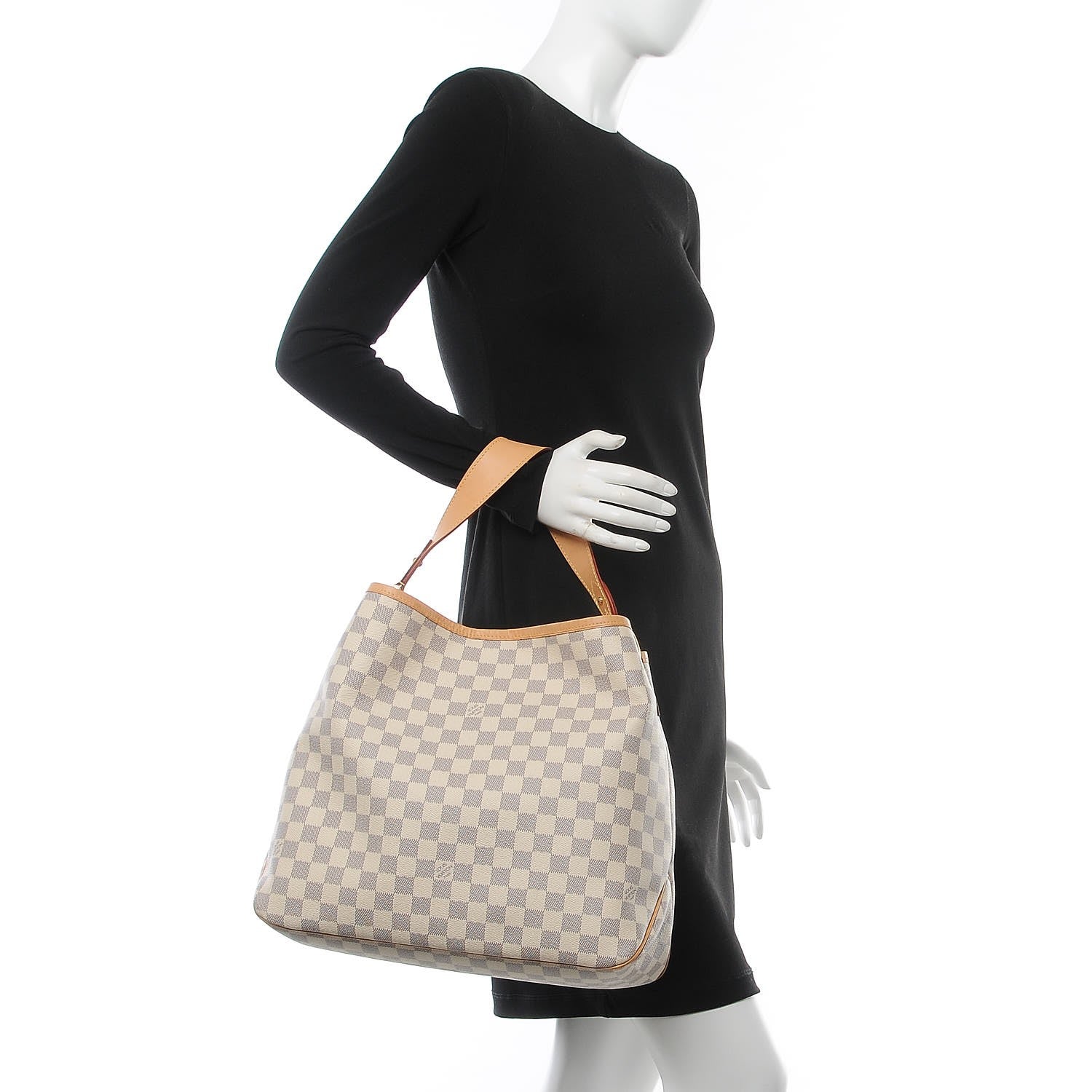 Louis Vuitton Damier Azur Delightful MM Rose Ballerine 2 of 7