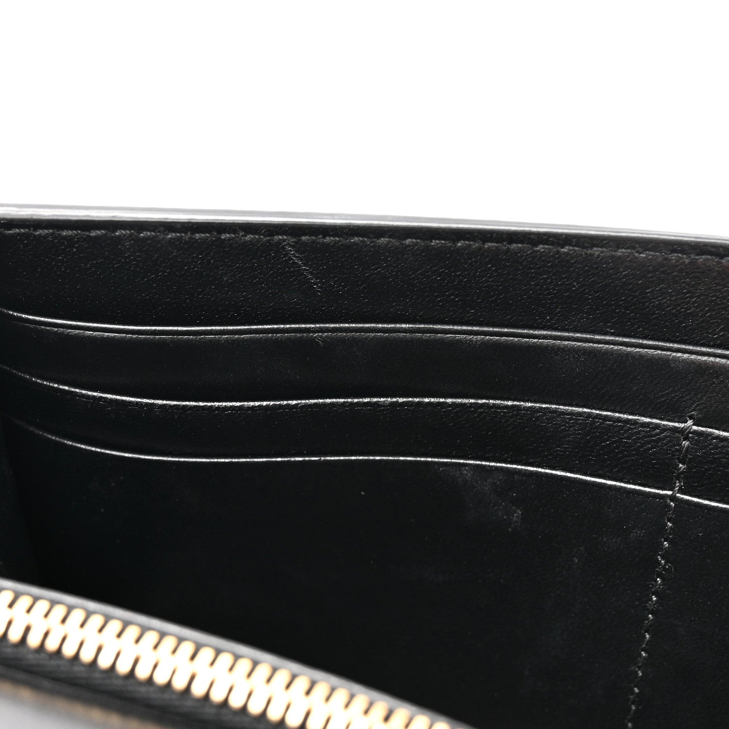 Versace Calfskin Greca Goddess Wallet On Chain Black 11 of 14