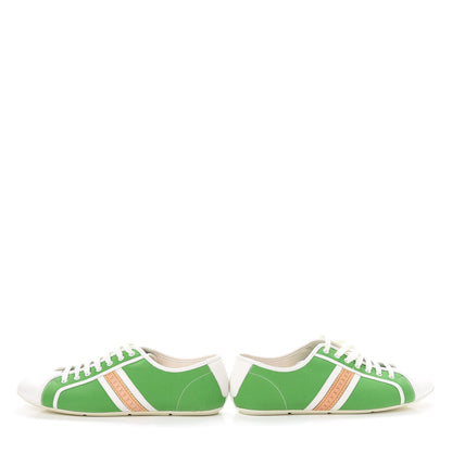 Louis Vuitton Canvas Calfskin Sneakers 38 Green 6 of 14