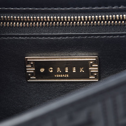 Versace Nappa Ricamo Quilted The Greek Shoulder Bag Black 6 of 11