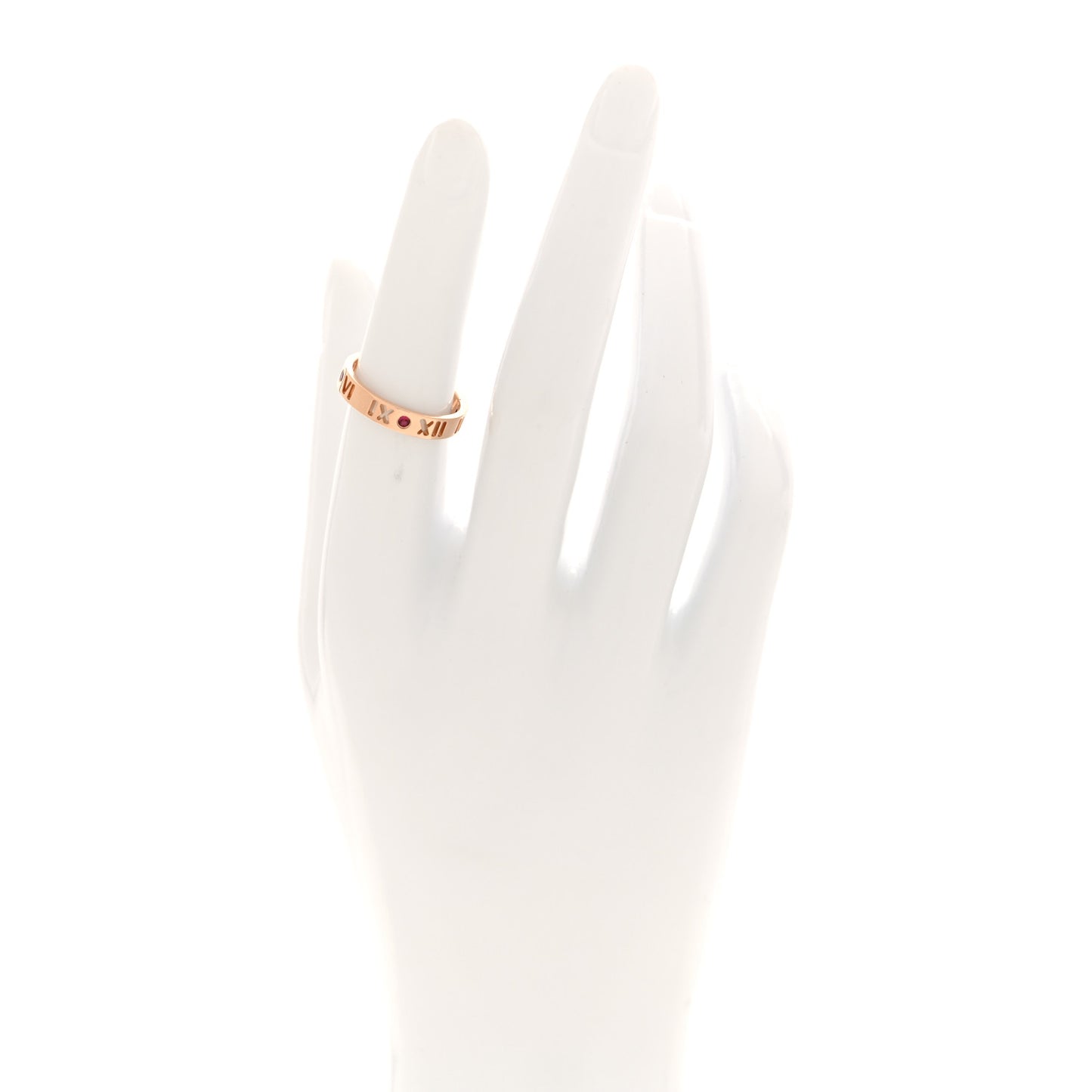 18K Rose Gold Ruby Atlas Pierced Ring 52 6