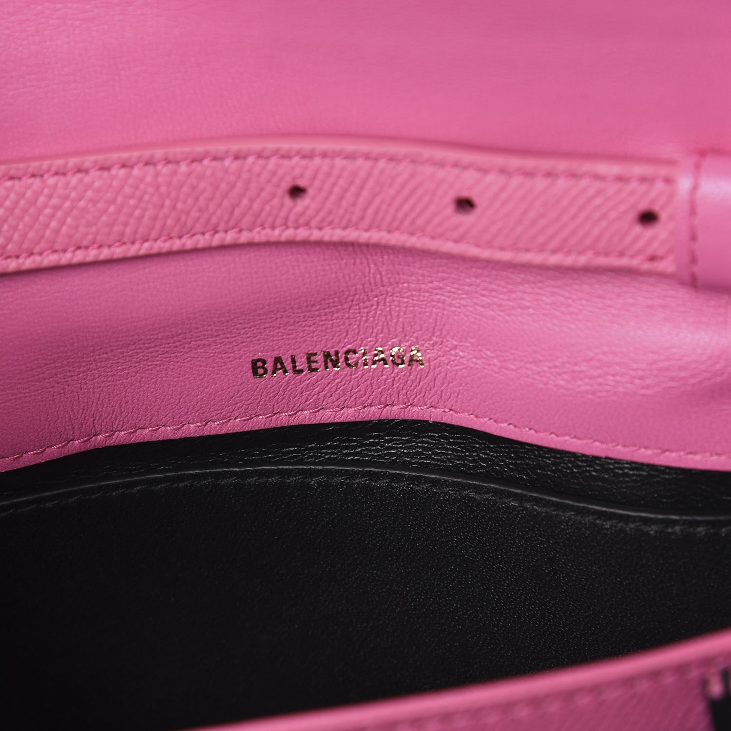 Balenciaga Signature Grained Calfskin Logo Print Ville Day Bag XS Rose Bubblegum Black 6 of 8
