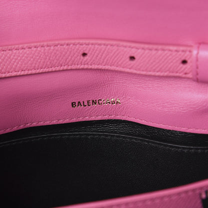 Balenciaga Signature Grained Calfskin Logo Print Ville Day Bag XS Rose Bubblegum Black 6 of 8