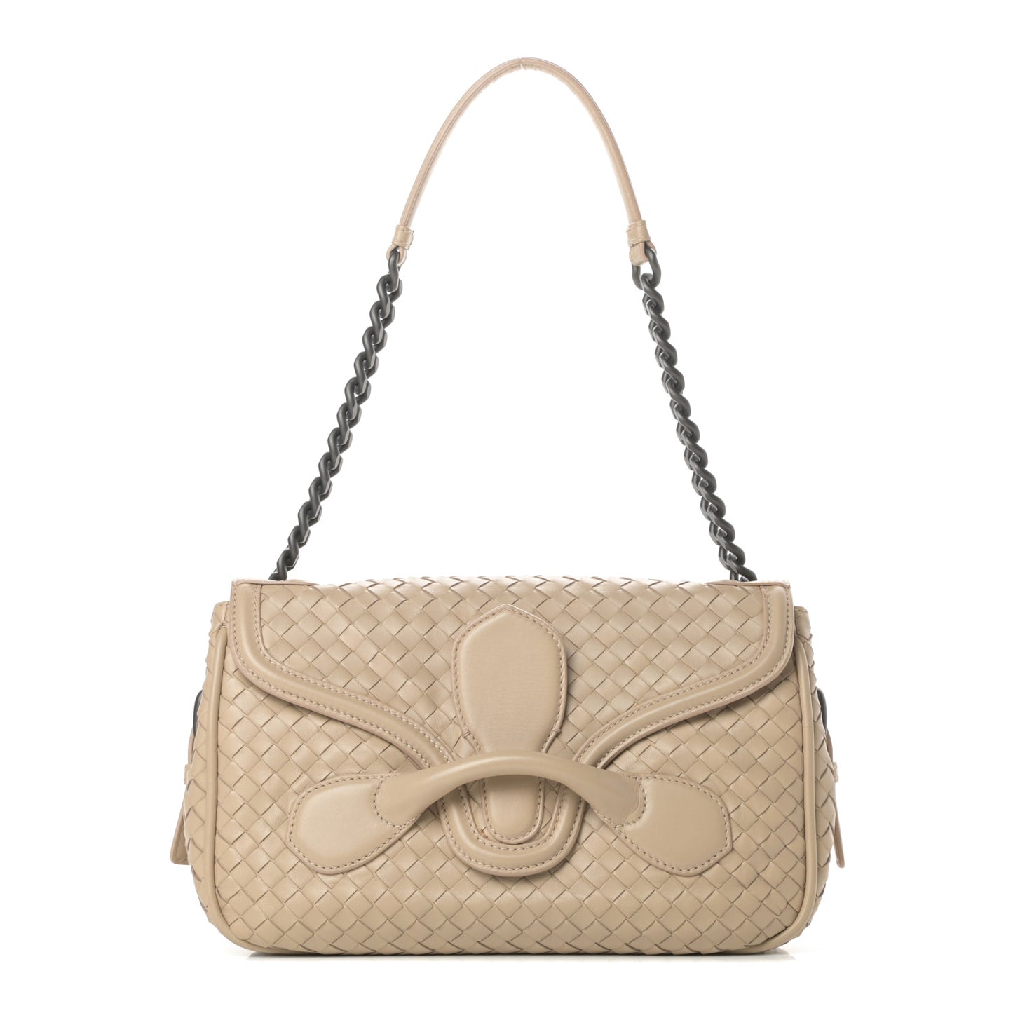 Nappa Intrecciato Rialto Shoulder Bag Nude