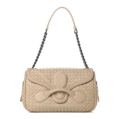 Bottega Veneta Nappa Intrecciato Rialto Shoulder Bag Nude 1 of 11