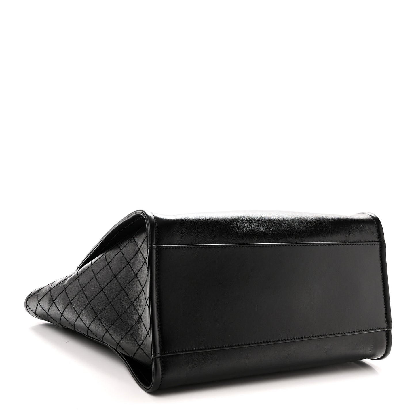 Aged Calfskin Medium Charms Deauville Tote Black