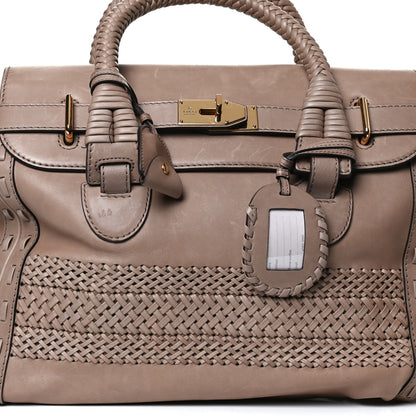 Gucci Calfskin Handmade Large Top Handle Bag Taupe 9 of 15