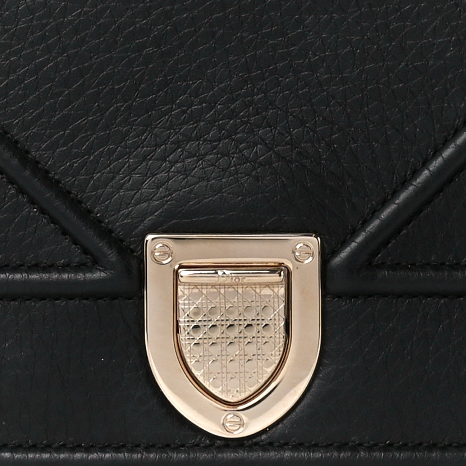 Christian Dior Grained Calfskin Small Diorama Flap Bag Black 9 of 11