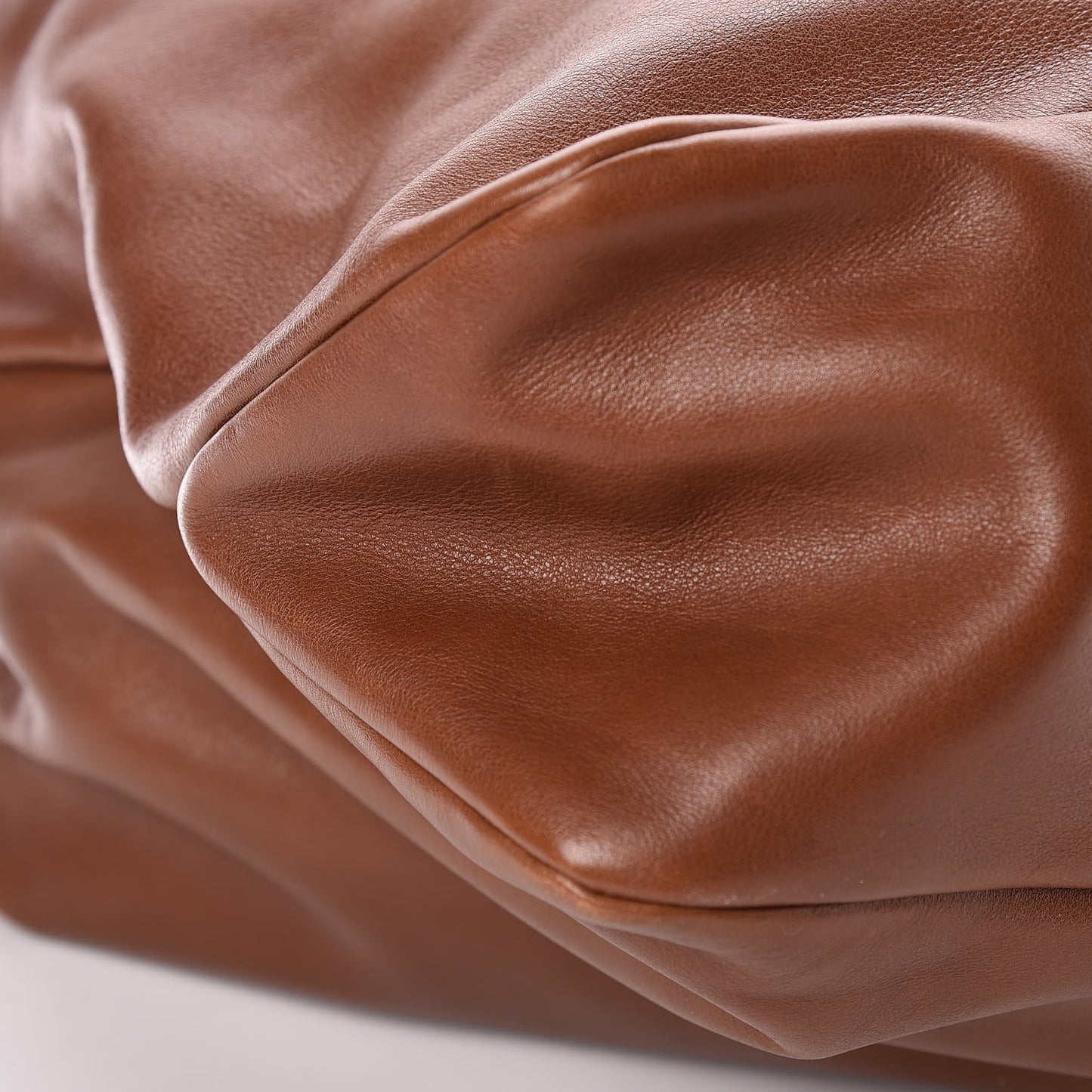 Calfskin Large Horsebit Chain Hobo Brown