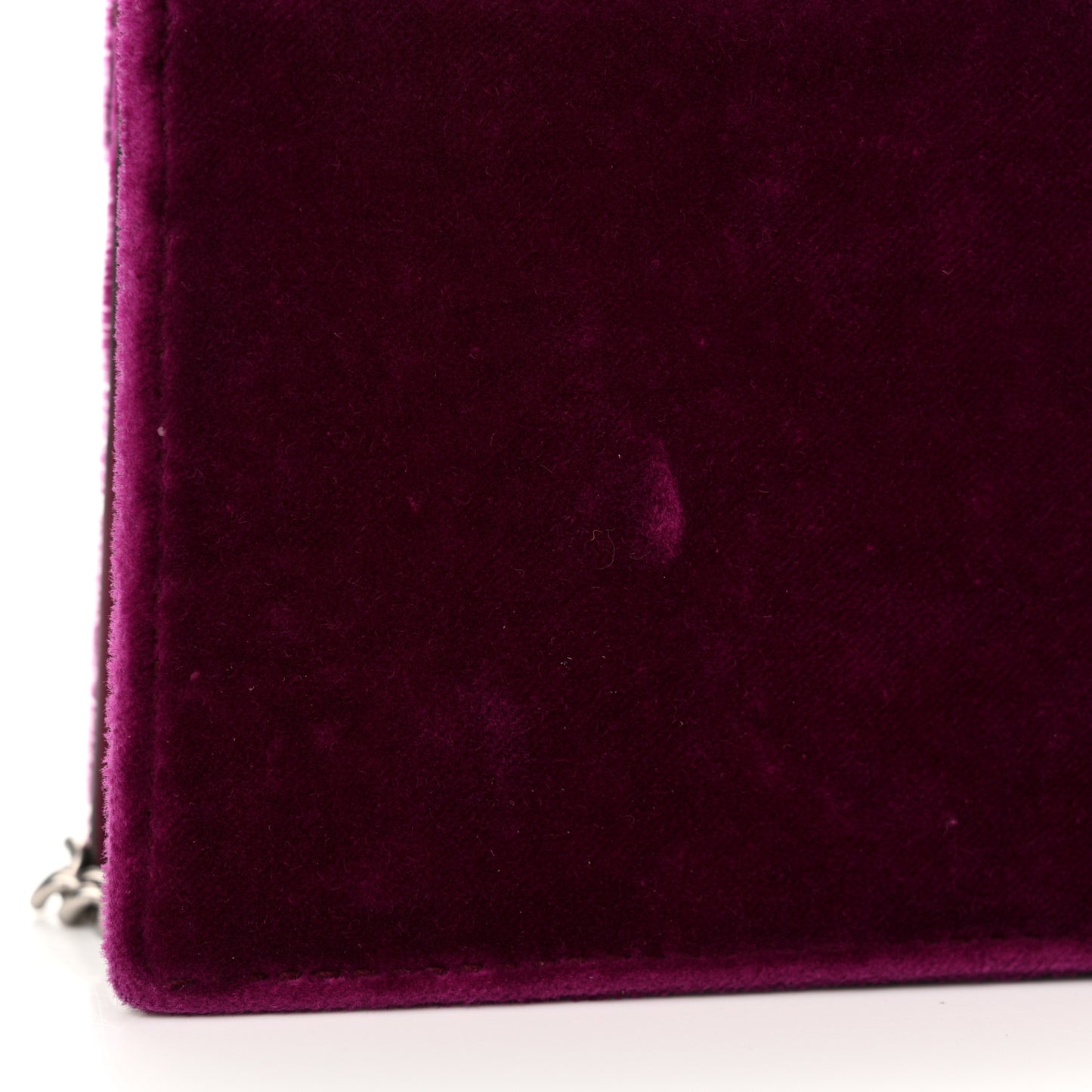 Velvet Super Mini Dionysus Shoulder Bag Fuchsia Violet Cyclamen