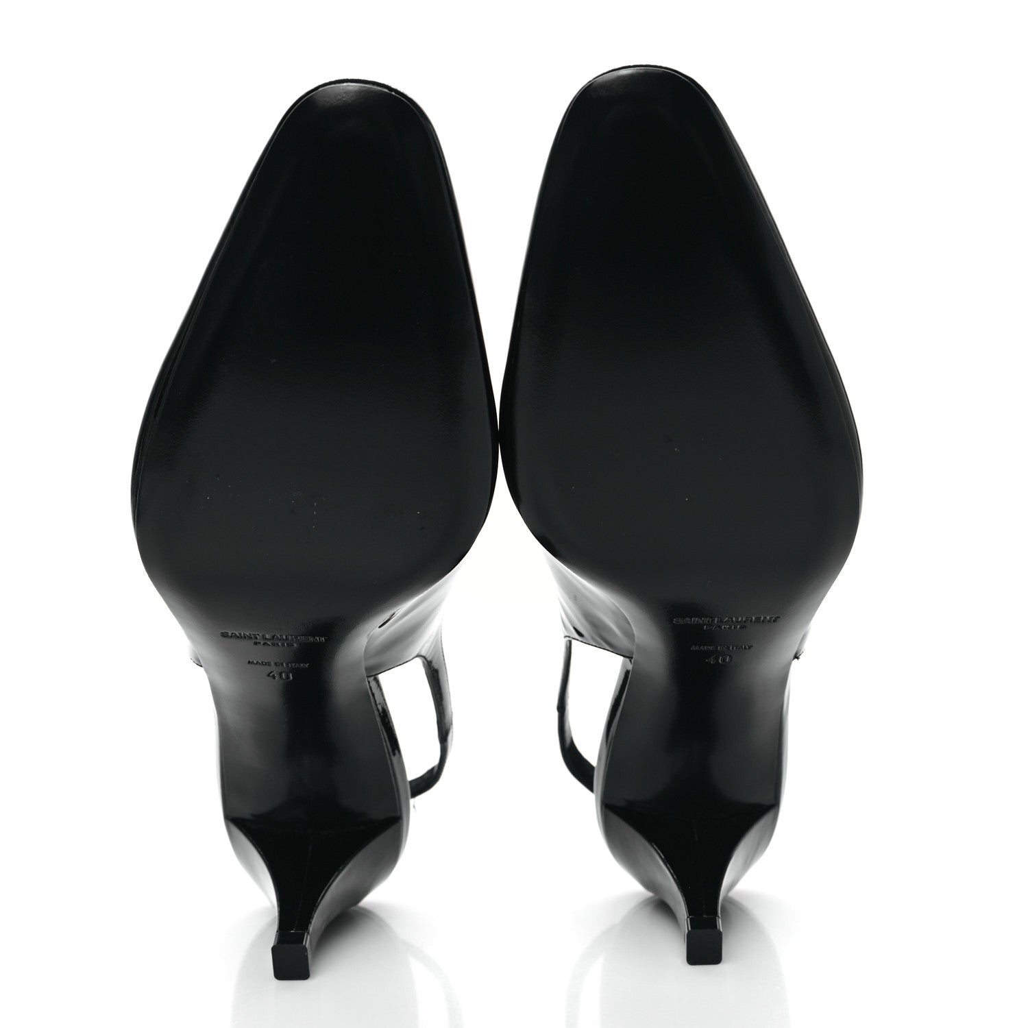 Saint Laurent Vernice Carol 60 Slingback Pumps 40 Black 5 of 11