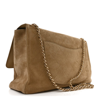 Chanel Suede Calfskin Souplissimo Maxi Flap Dark Beige 2 of 9