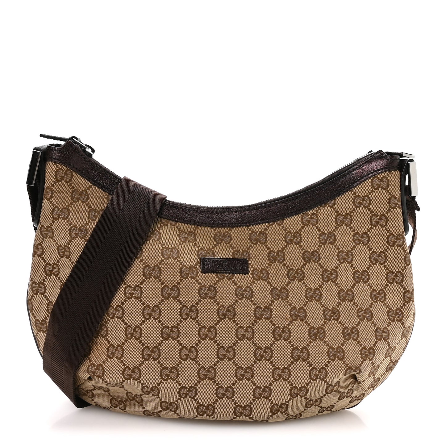 Monogram Medium Half Moon Hobo Dark Brown