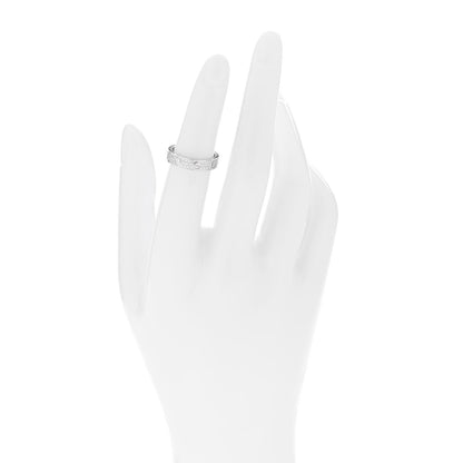 Cartier 18K White Gold Diamond 4mm LOVE Wedding Paved Band Ring 49 5 2 of 5