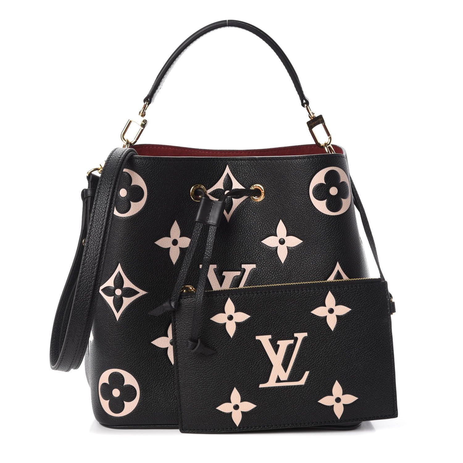 Louis Vuitton Empreinte Monogram Giant Neonoe MM Black Beige 1 of 9