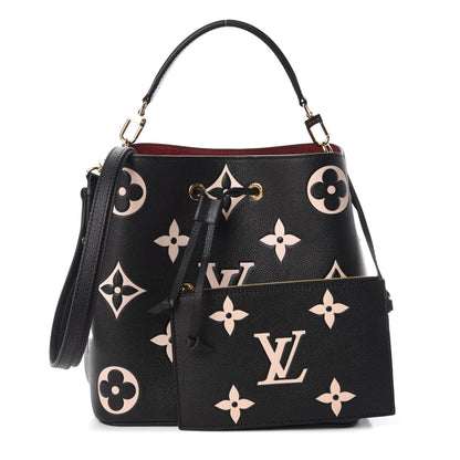 Louis Vuitton Empreinte Monogram Giant Neonoe MM Black Beige 1 of 9